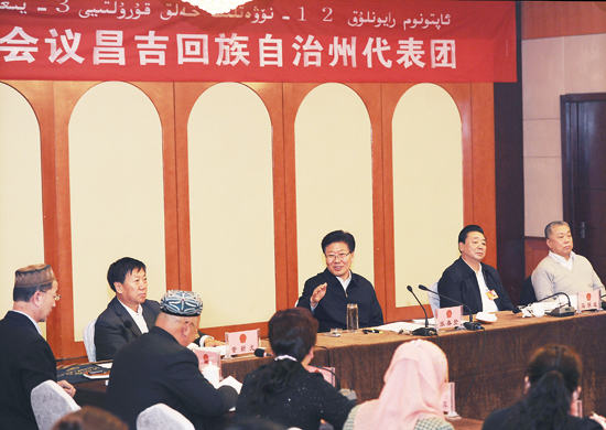 聚焦自治区两会之现场：张春贤：解决好基层“物”和“人”的问题