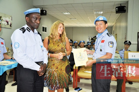 维护南苏丹和平 广西维和警队获联合国和平勋章